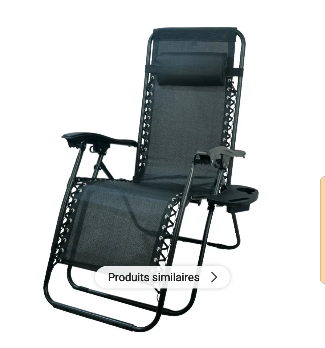 Chaise relaxante pliable